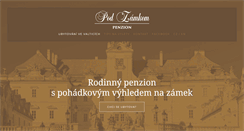 Desktop Screenshot of penzionpodzamkem.com